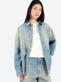 Acne Studios - Seta U Trafalgar Denim Button-Up Shirt in Light Blue