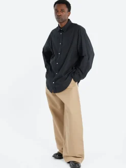 Acne Studios - Setar LS Cotton Pique Button-Up Shirt in Black