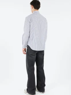 Acne Studios - Sunnie Vintage Oxford Stripe in Navy, Black and White