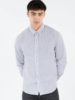 Acne Studios - Sunnie Vintage Oxford Stripe in Navy, Black and White