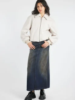 Acne Studios - Talia Darkside Denim Skirt in Dark Blue