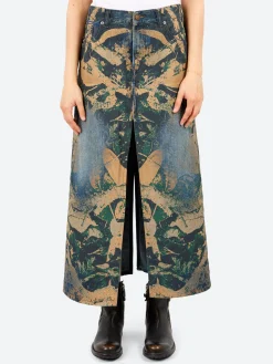Acne Studios - Tibby Denim Mossy Oak Skirt in Brown