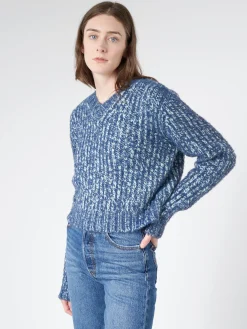 Acne Studios - Wool Blend Jumper in Aqua Blue/Multi