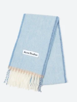 Acne Studios - Wool Mohair Scarf in Denim Blue