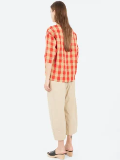 Aequamente - Big Gingham Blouse in Var 1