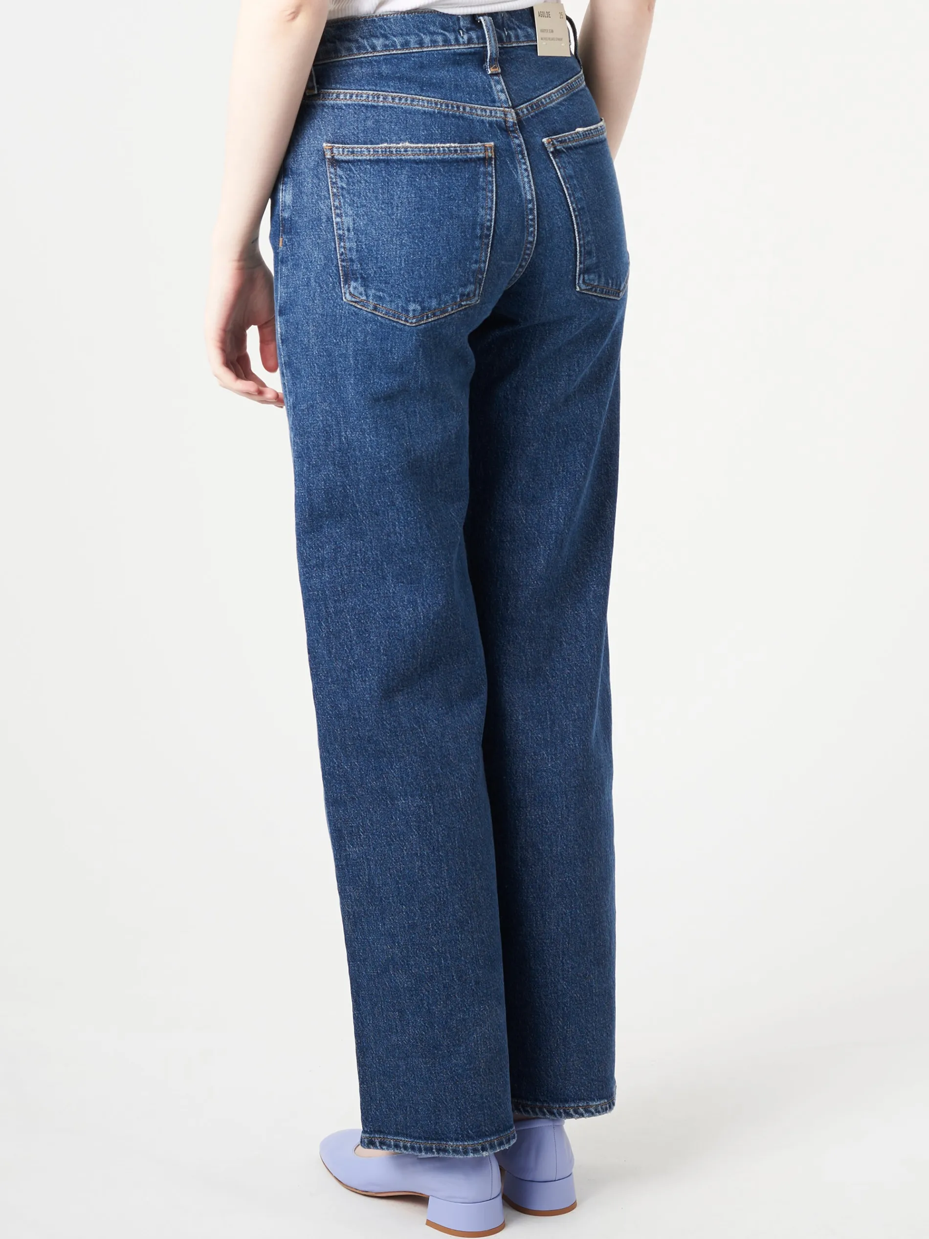 AGOLDE - Harper Straight Jean in Tempo (Saturated Deep Indigo)