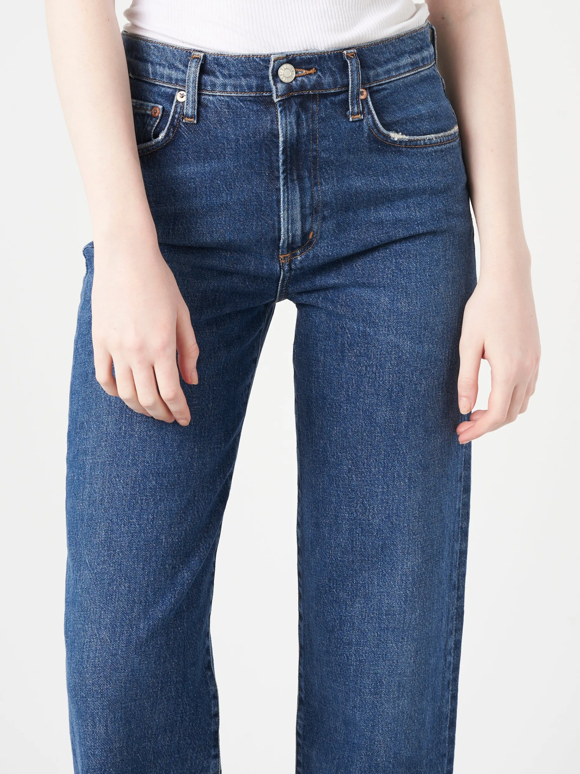 AGOLDE - Harper Straight Jean in Tempo (Saturated Deep Indigo)