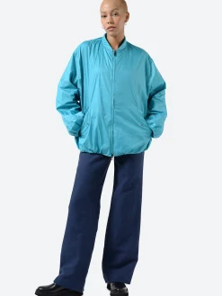 Ahirain - Bomber Jacket in Turquoise Sea