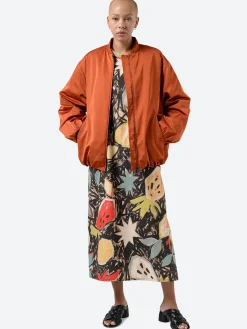 Ahirain - Bomber Jacket in Rocky Road (Orange)