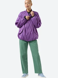 Ahirain - Bomber Jacket in Jacarda Flower (Purple)