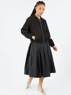 Album di Famiglia - Pleated Short Skirt TC in Black