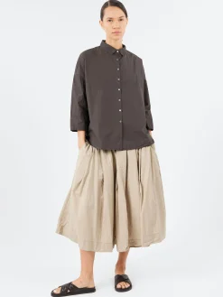 Album di Famiglia - Short Collar Shirt TC in Brown