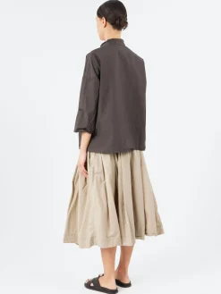 Album di Famiglia - Short Collar Shirt TC in Brown