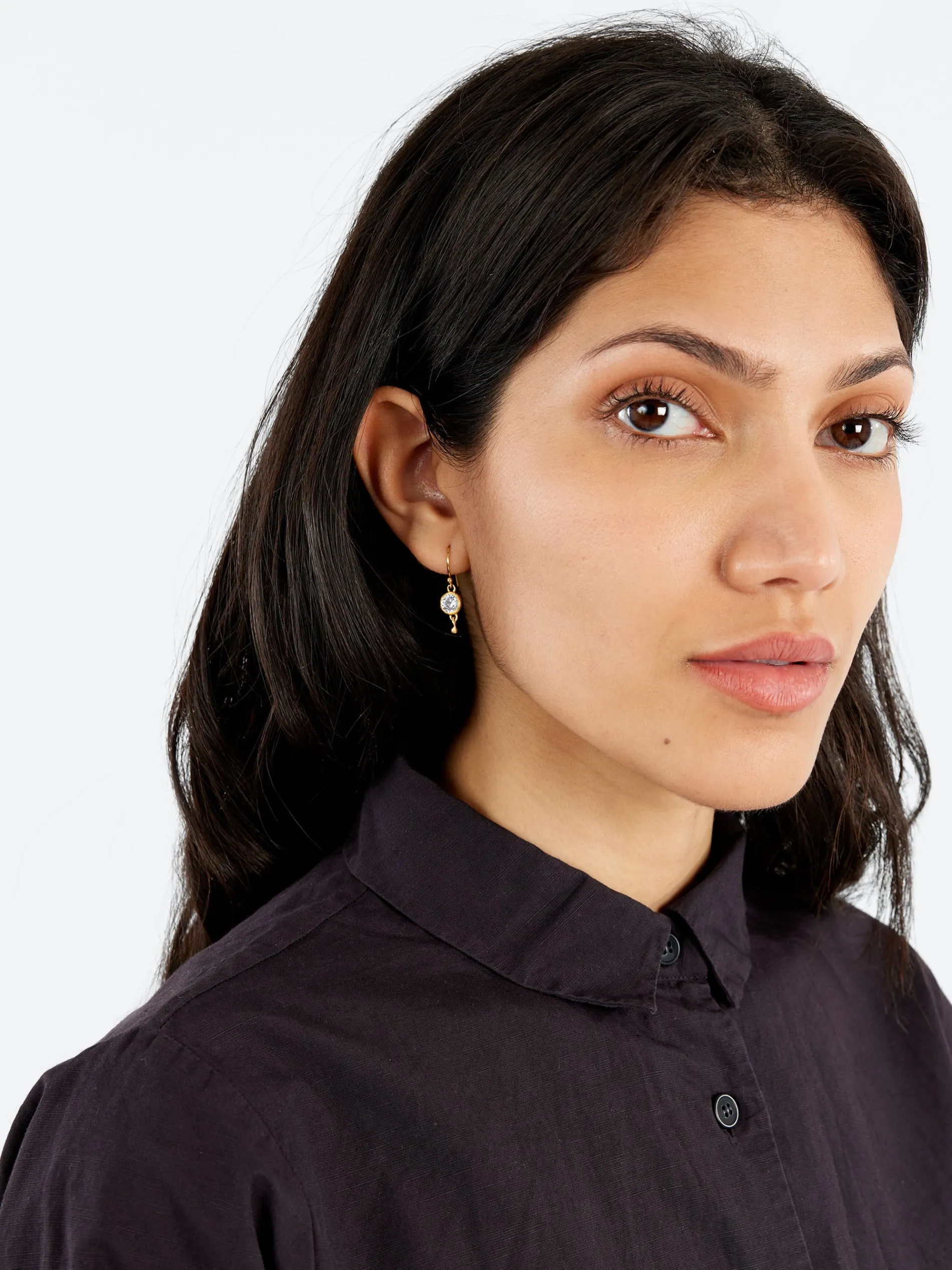 Alix D. Reynis - Josephine Earrings in Gold and White Topaz