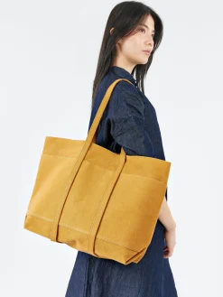 Amiacalva - Medium Washed Canvas Tote in Mustard
