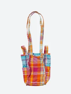 Amiacalva - Small Mixed Plaid Easy Bag in Orange