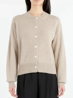 &Daughter - Ada Crewneck Cardigan in Beige