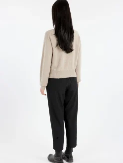 &Daughter - Ada Crewneck Cardigan in Beige
