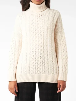 &Daughter - Annis Aran Roll Neck in Ecru