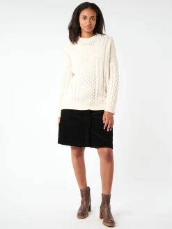 &Daughter - Aran Crewneck in Ecru