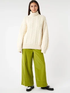 &Daughter - Cable Highneck in Ecru