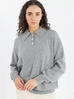 &Daughter - Edith Polo Shirt in Flannel Grey