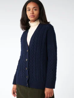 &Daughter - Lena Aran Cardigan in Navy/Nero