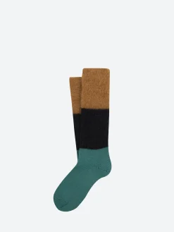 ANT45 - Gwynn Socks in Green Colourblock