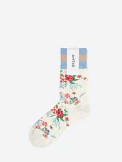 ANT45 - Waime Socks in Milk and Blue