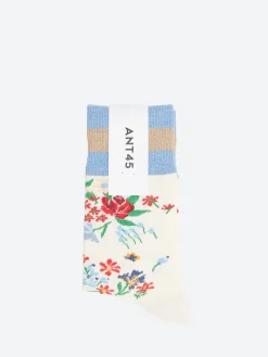 ANT45 - Waime Socks in Milk and Blue