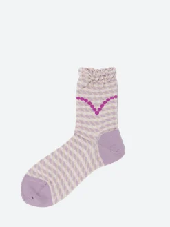 Antipast - Candy Check Socks in Lavender