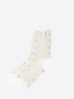 Antipast - Candy Dots Crew Sock in Ivory