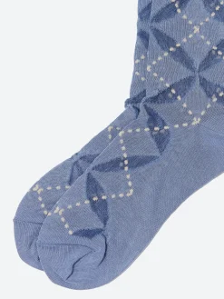 Antipast - Circle Argyle Socks in Blue