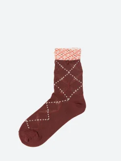 Antipast - Circle Argyle Socks in Brown