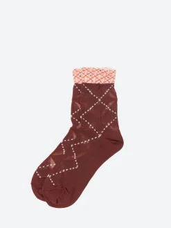 Antipast - Circle Argyle Socks in Brown