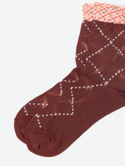 Antipast - Circle Argyle Socks in Brown