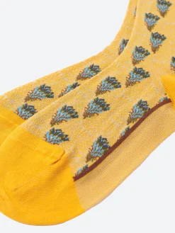 Antipast - Custus Flowers Crew Sock in Yellow