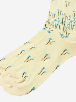 Antipast - Full Fry Flower Crew Sock in Lime