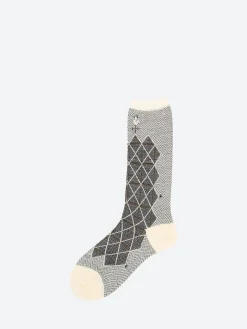 Antipast - Grid and Star Crew Sock in Ivory