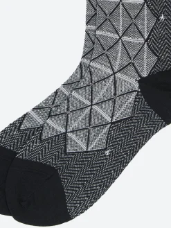 Antipast - Grid and Star Crew Sock in Black