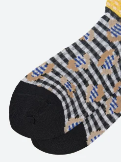 Antipast - Jungle Check Short Socks in Black