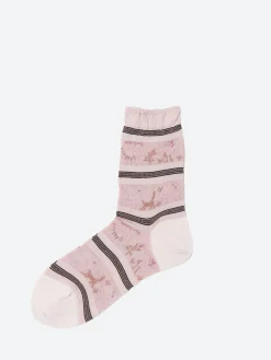 Antipast - Parade on Safari Socks in Light Pink