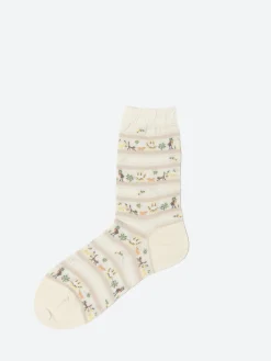 Antipast - Parade on Safari Socks in Ivory