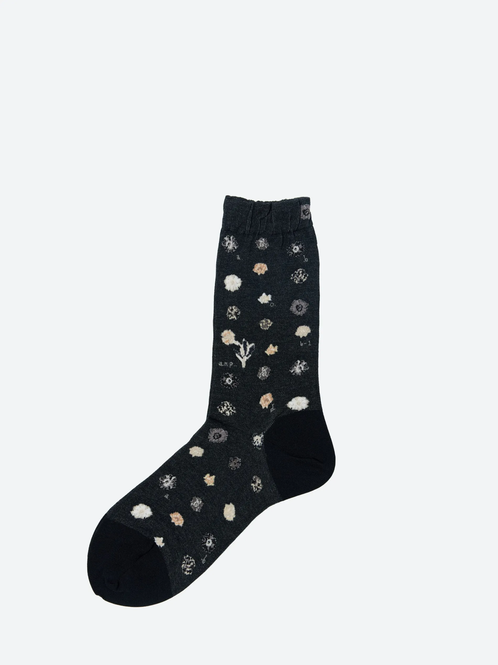 Antipast - Polka Flower Socks in Black