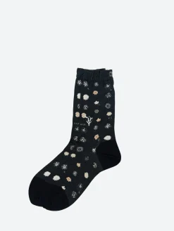 Antipast - Polka Flower Socks in Black