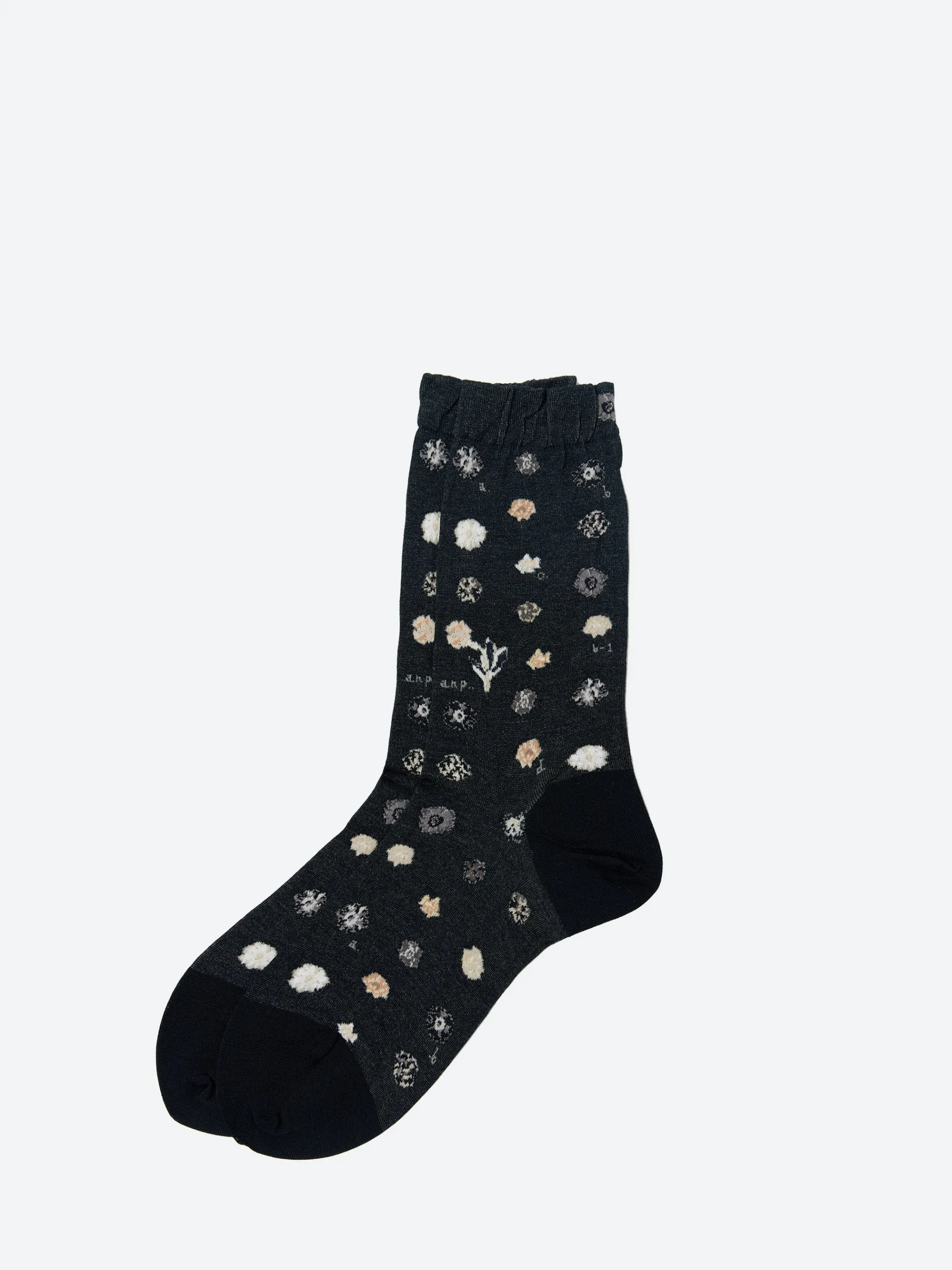 Antipast - Polka Flower Socks in Black
