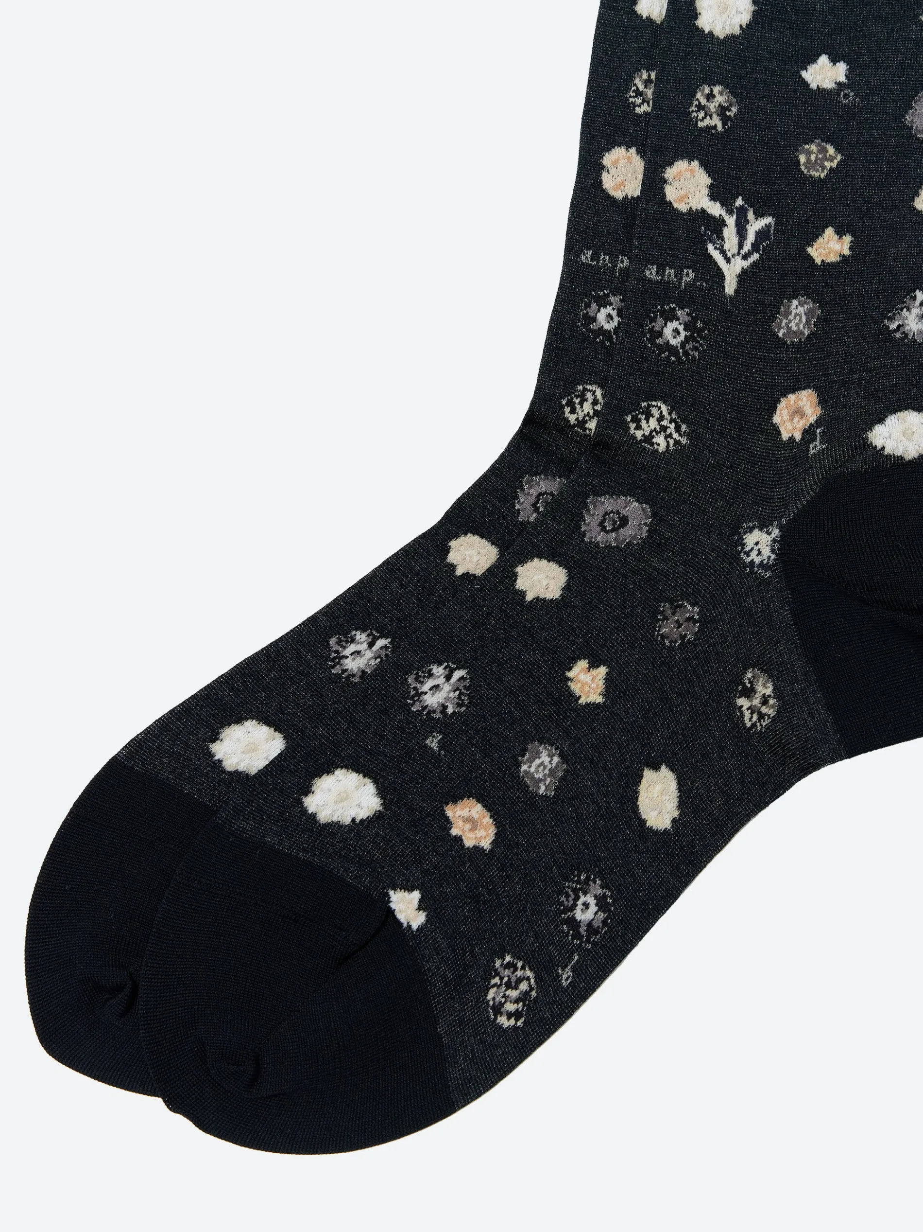Antipast - Polka Flower Socks in Black