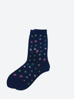 Antipast - Polka Flower Socks in Navy