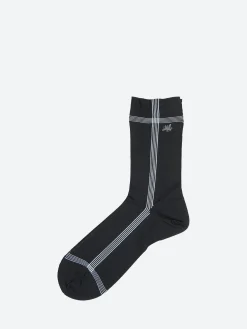Antipast - Side Line Silk Crew Sock in Black