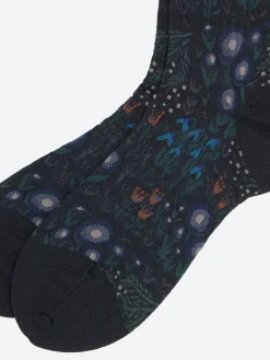 Antipast - Winter Garden Crew Sock in Black